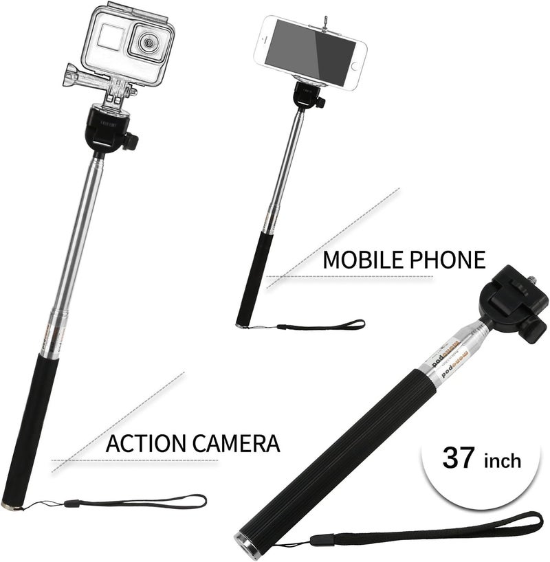 Shoot 10-in-1 Accessory Kit for GoPro Accessories,Action Camera Accessories for GoPro Hero13 12 11 10 9 8 7 6 5 4 3+ 3 Hero Session 5 Black AKASO EK7000 Apeman SJ4000 5000 6000 DBPOWER AKASO - Image 5